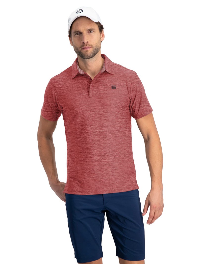 Three Sixty Six Golf Shirts for Men - Dry Fit Short-Sleeve Polo, Athletic Casual Collared T-Shirt - Image 2